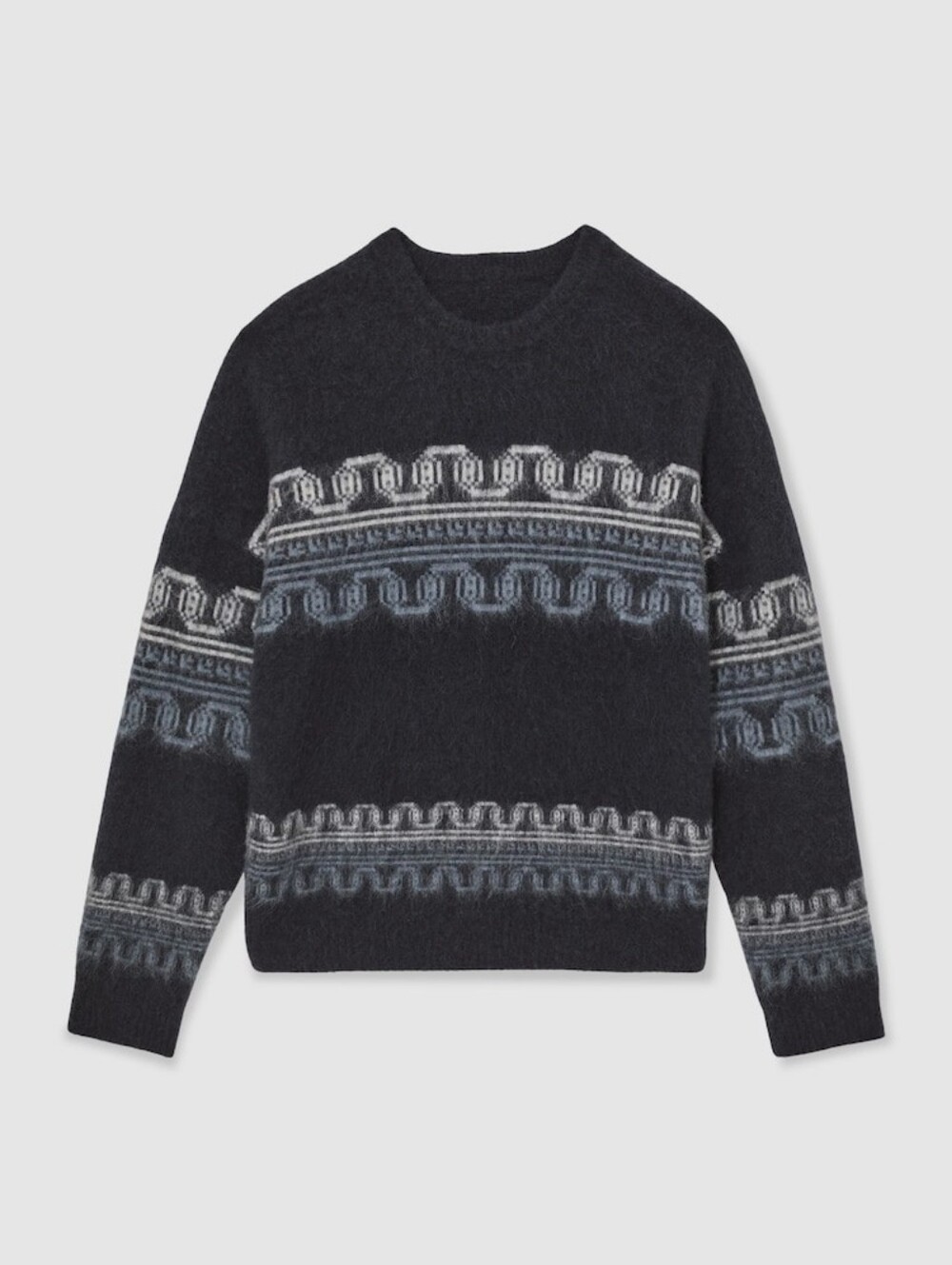 NWT Reiss Soft Alpaca Fair Isle Crewneck Sweater